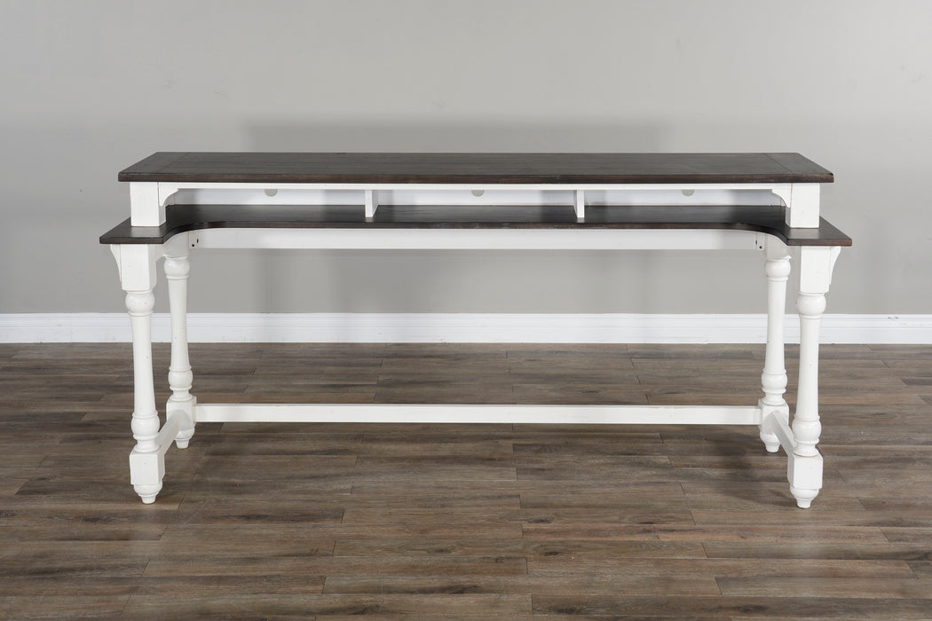 Carriage House - Console Table - Cottage White / Europen Dark