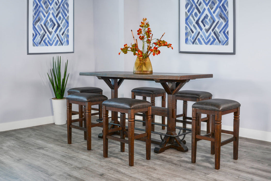 Homestead - Rectangular Upholstered Pub Table Set
