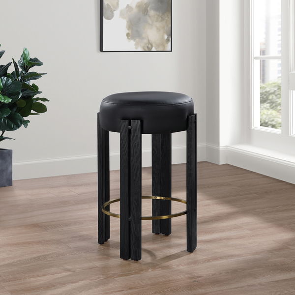 Harrison - Counter Stool With Black Legs