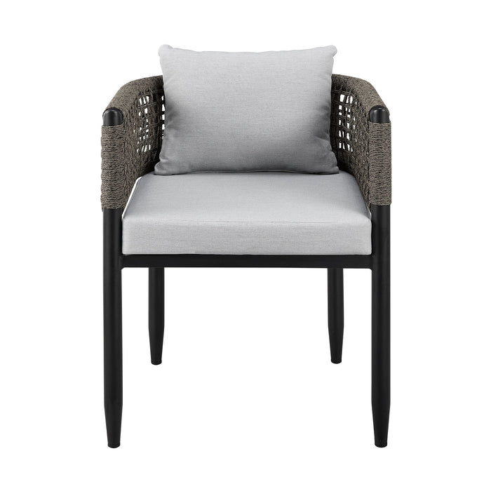Alegria - Outdoor Patio Dining Chair With Cushions (Set of 2) - Gray