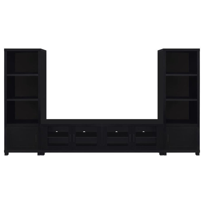 Jupiter - 3 Piece Entertainment Center TV Stand - Black