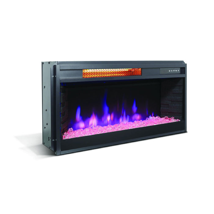 28" Crystal Fireplace Insert - Black