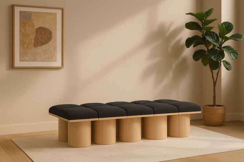 Pavilion - 10 Piece Modular Bench With Natural Base