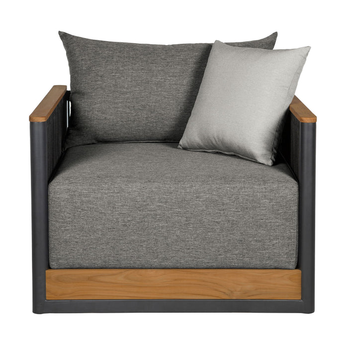 Artesia - Outdoor Patio Chair - Black / Dark Gray