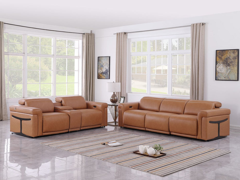 1126 - 6-Piece Modular Power Reclining Sofa And Console Loveseat Set In With 5 Power Recliners & Power Headrests