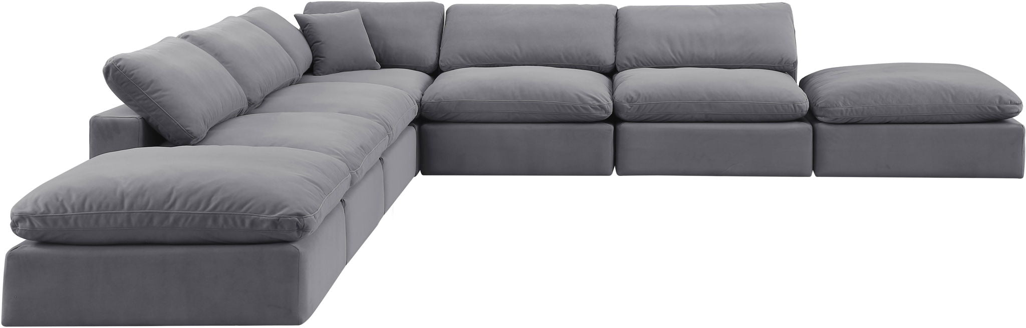 Comfy - 7 Piece Velvet Modular Corner Sectional
