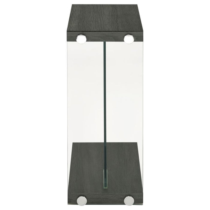 Colby - Engineered Wood C-Shaped Side Table - Weathered Gray