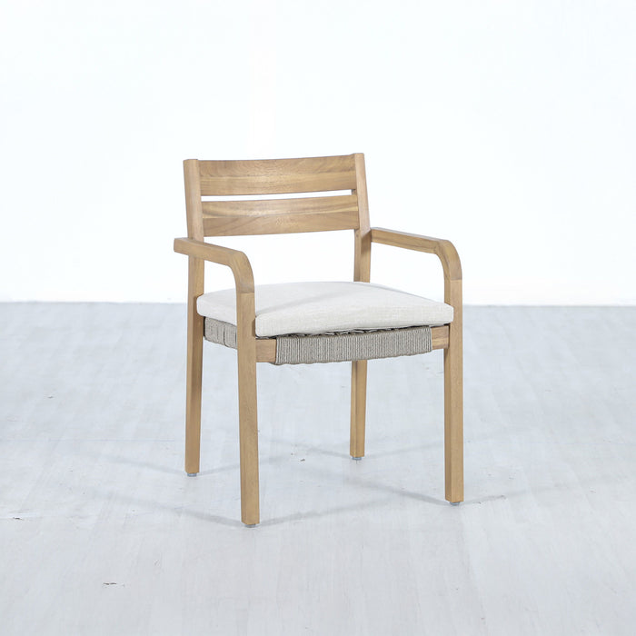 Arden - Wood And Wicker Patio Dining Chair (Set of 2) - Natural / Brown