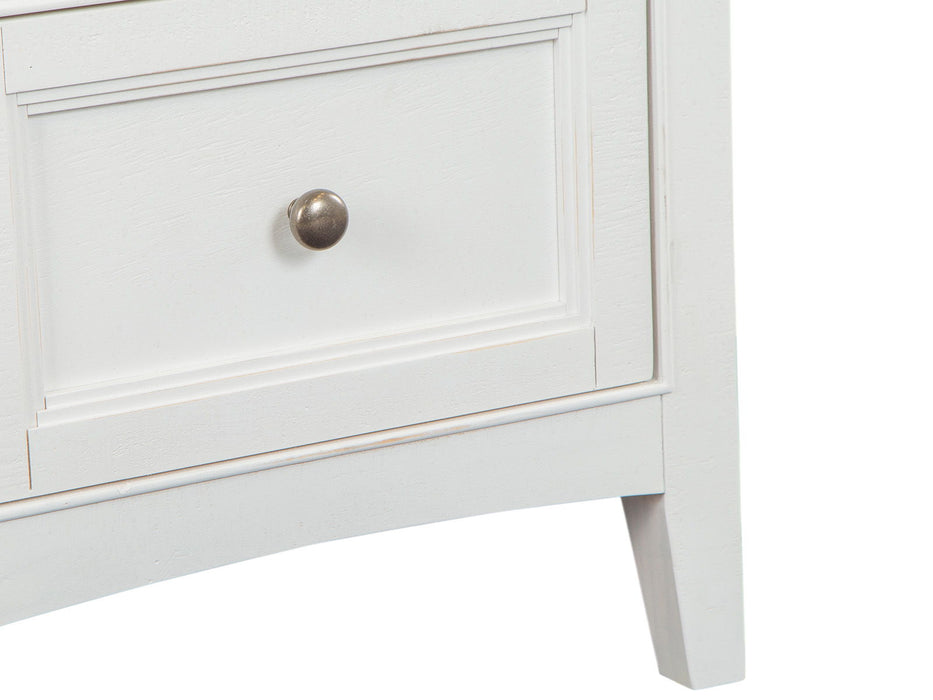 Heron Cove - Small Drawer Nightstand - Chalk White And Dovetail Grey