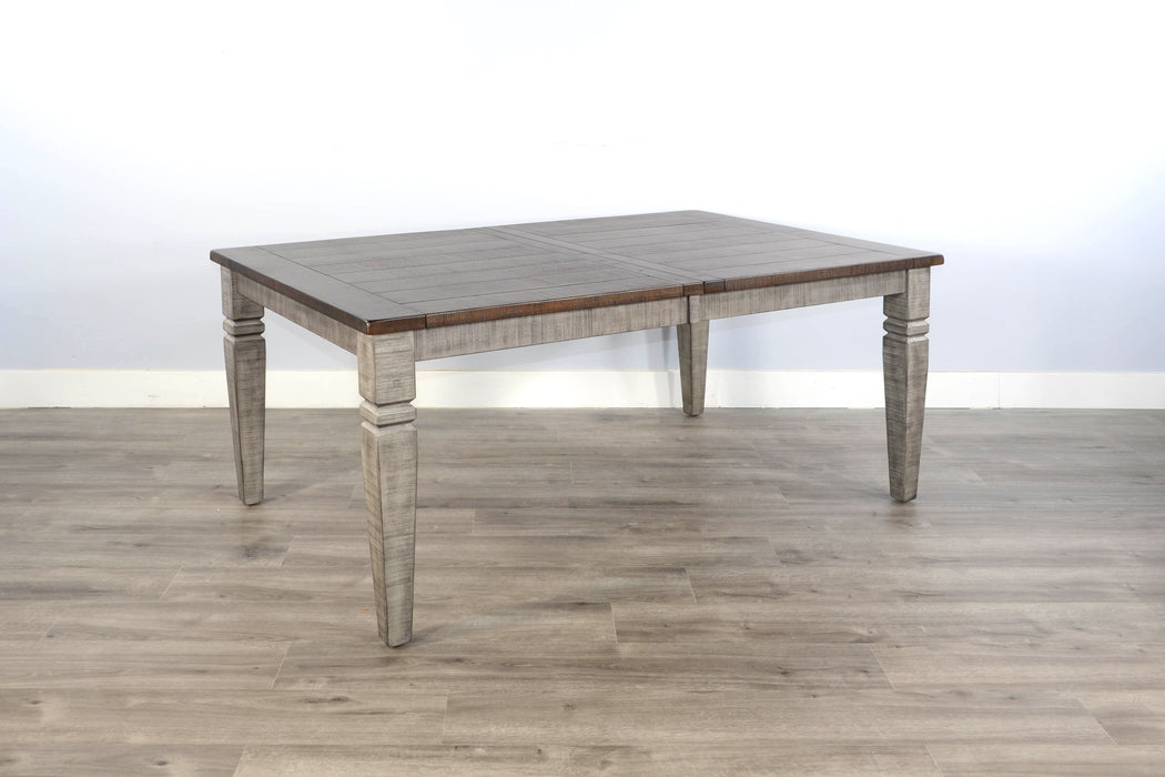 Homestead Hills - Extension Dining Table With Butterfly Leaf - Tobacco Leaf / Alpine Gray