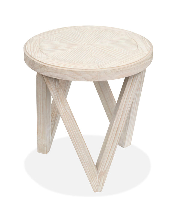 Bostwick - Round End Table - Coconut Cream