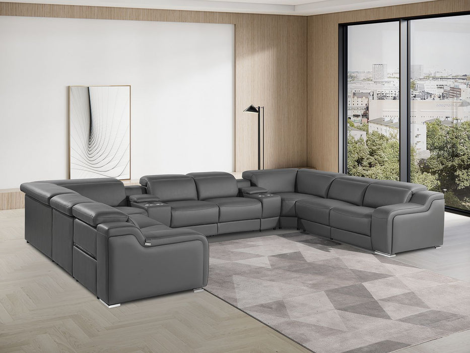 1116 - 10-Piece U-Shaped Sectional Sofa In With 4 Power Recliners & Power Headrests