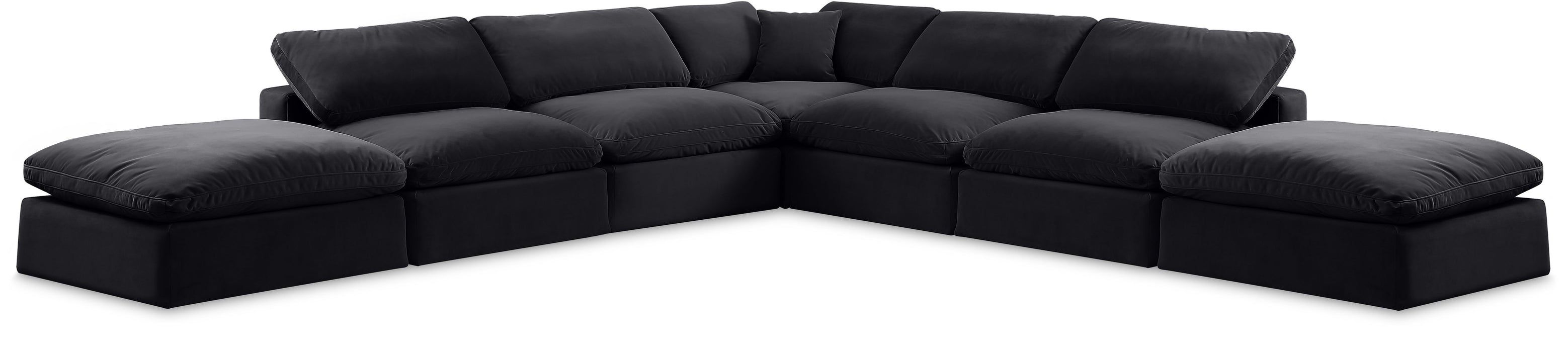 Comfy - 7 Piece Velvet Modular Corner Sectional