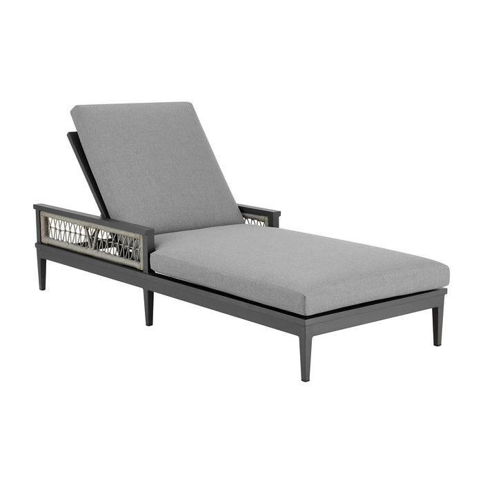 Zella - Outdoor Patio Chaise Lounge Chair - Gray / Earl Gray