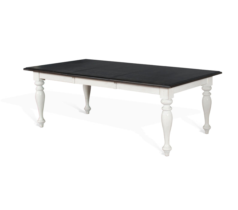 Carriage House - Rectangular Extension Dining Table - Cottage White / Europen Dark