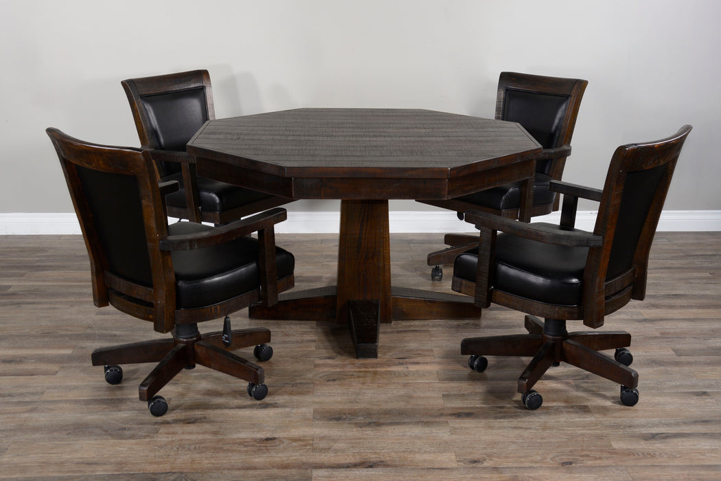 Homestead - Reversible Game And Dining Poker Table - Tobacco Leaf