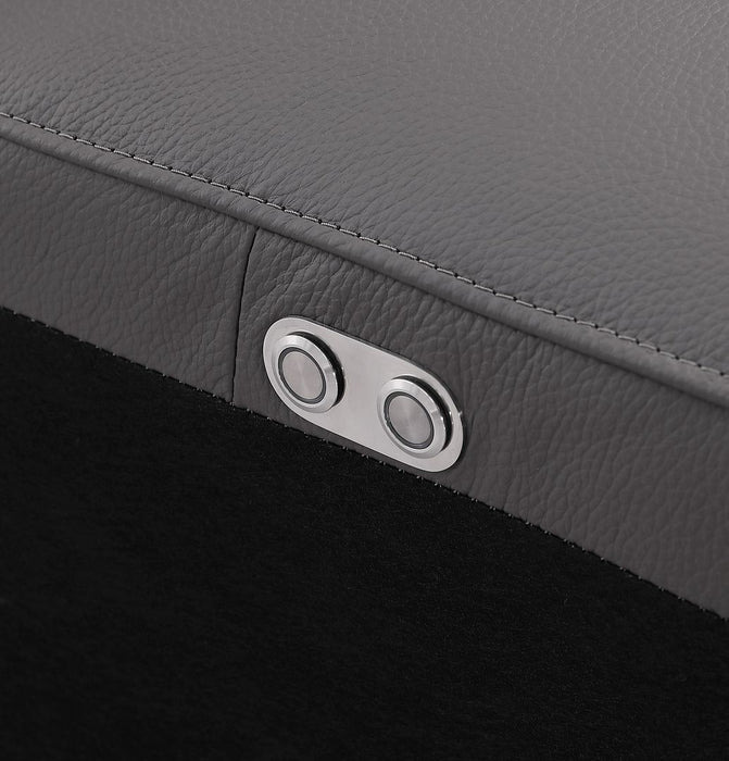 1208 - Leather Reclining Set (Sofa & Loveseat With Four Power Recliners)