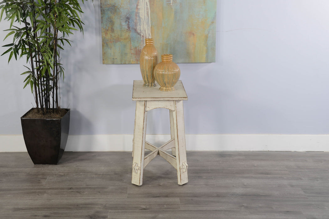Marina - Chair Side Table - White Sand