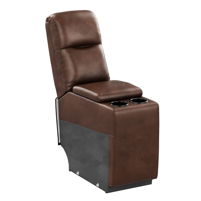 Duluth - Console With Storage & Cupholders - Porter Brown