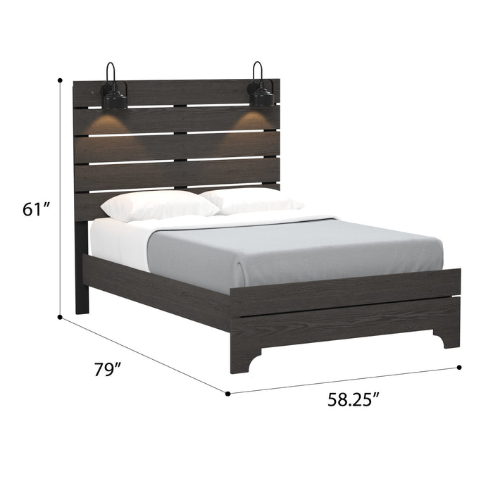 Thompson - Full Bed - Stone Brown