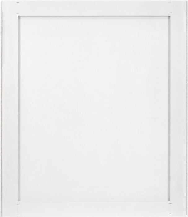 Modernist - Mirror With Stainless Steel Base - White