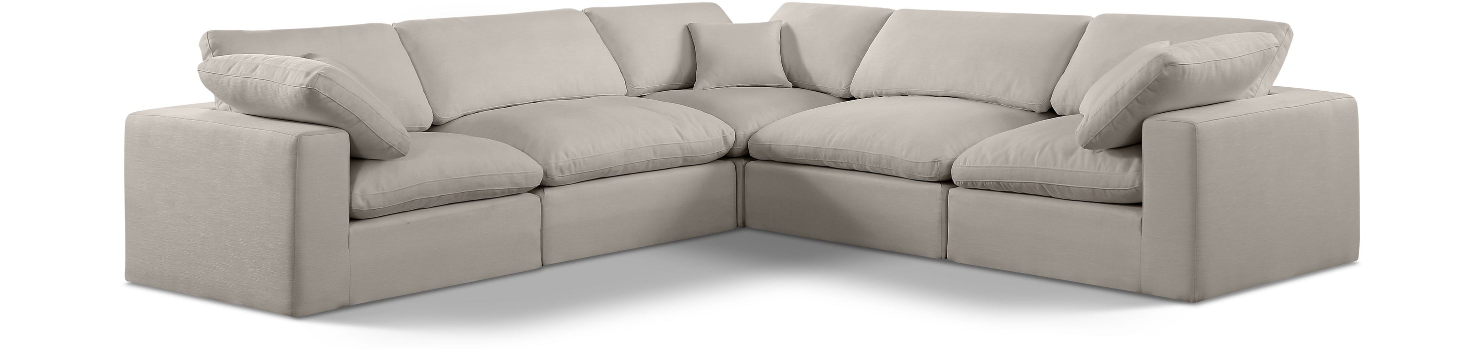 Comfy - 5 Piece Linen Modular Corner Sectional