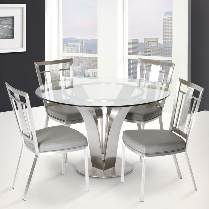 Cleo - Contemporary Dining Table - Clear