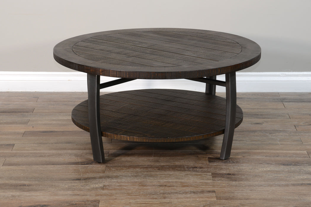 Homestead - Mahogany Wood & Metal Coffee Table - Tobacco Leaf