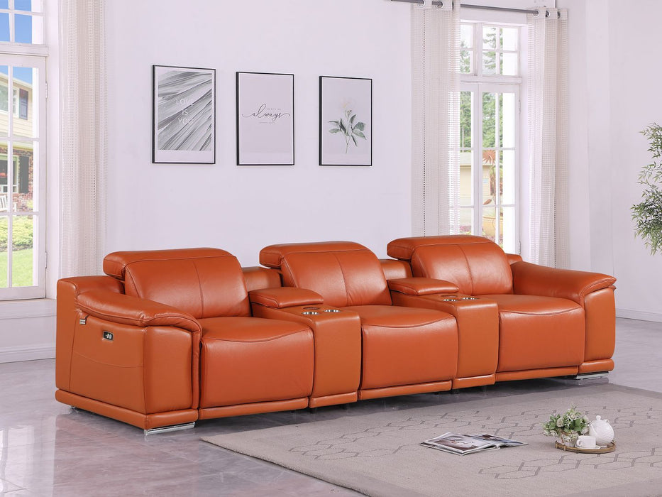 9762 - 5-Piece Modular Power Reclining Sofa And Loveseat Set With 3 Power Recliners In