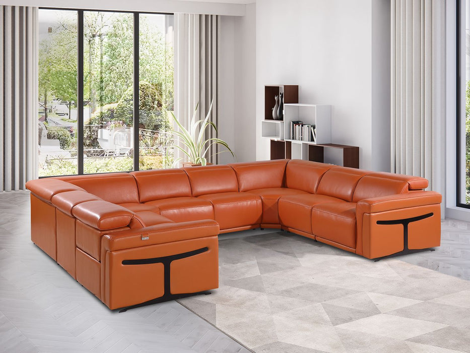 1126 - 8-Piece U-Shaped Sectional Sofa In With 4 Power Recliners & Power Headrests