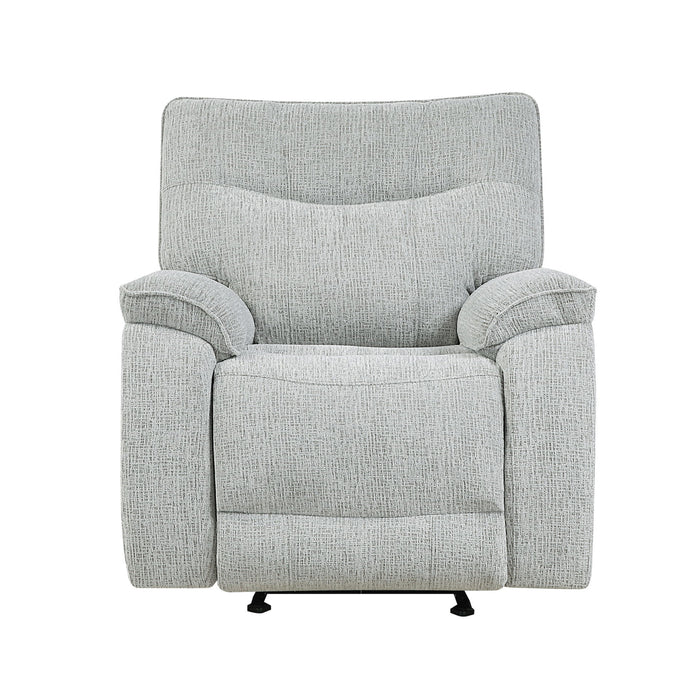Chablis - Glider Recliner With Heat And Massage - Mist Gray