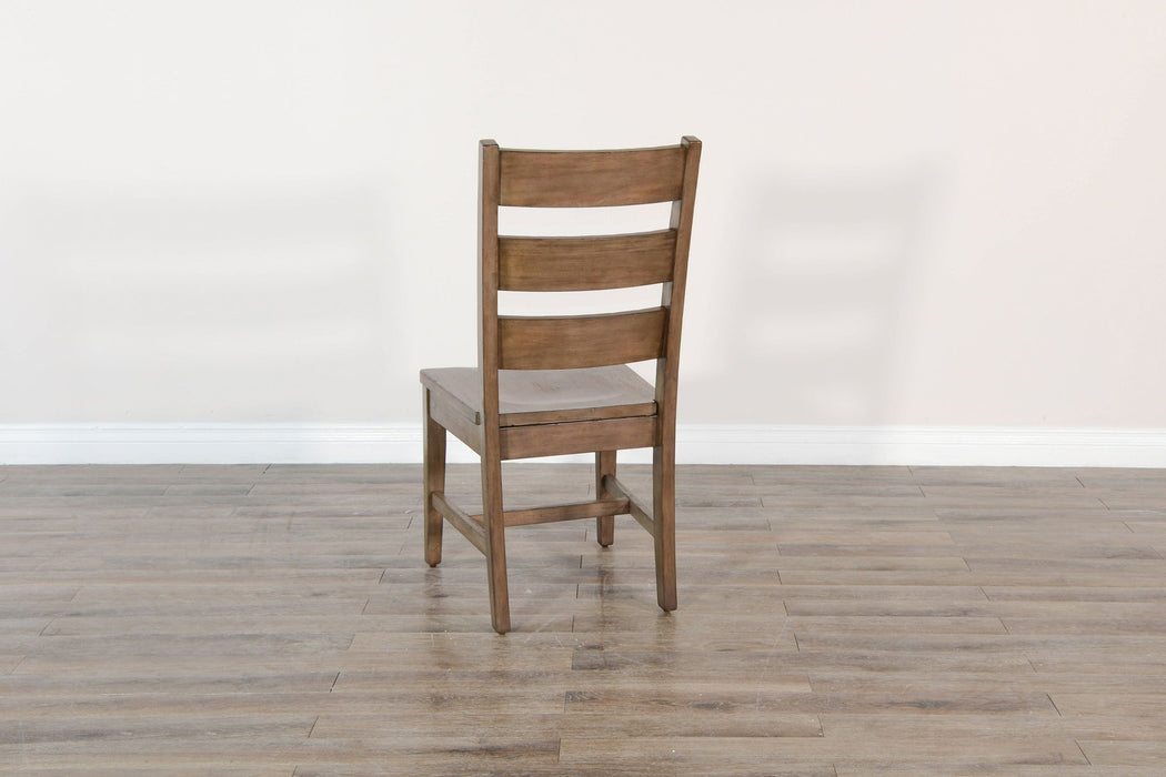 Doe Valley - Ladderback Chair With Stretchers, Wood Seat (Set of 2) - Buckskin