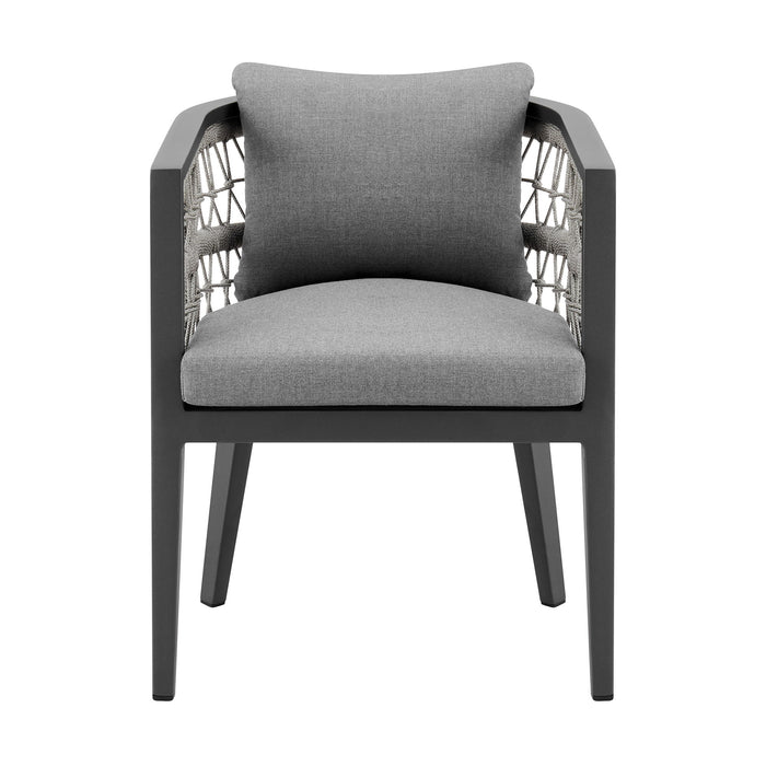 Zella - Outdoor Patio Dining Chair (Set of 2) - Light Gray / Earl Gray
