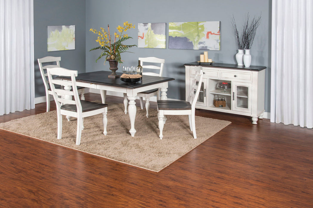 Carriage House - Rectangular Extension Dining Table - Cottage White / Europen Dark