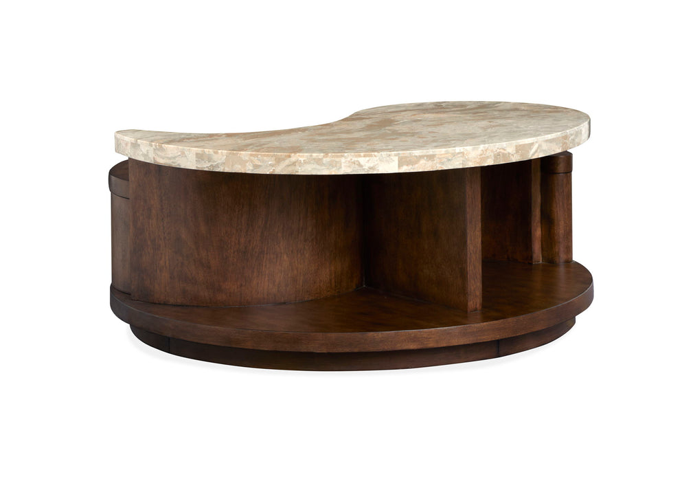 McPherson - Round Cocktail Table With Casters - Burnt Umber