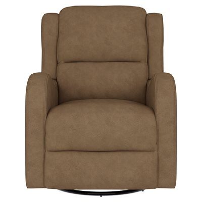 Henry - Recliner With Manual Swivel And Glider - Teak