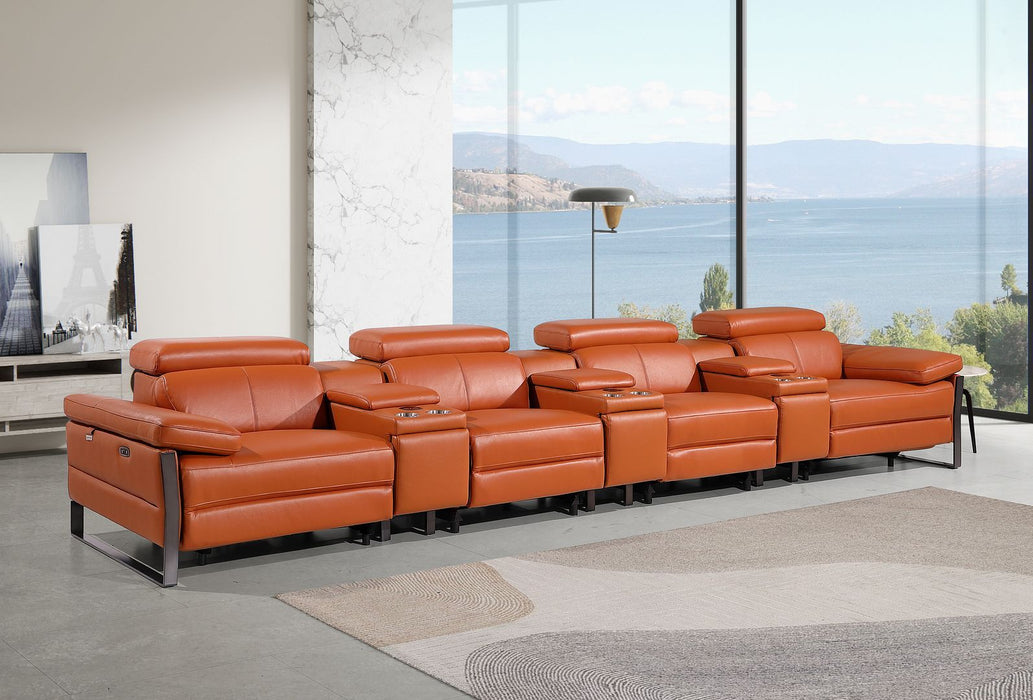 1246 - Modular Power Triple Reclining Triple Console Sofa With Power Reclining Headrests
