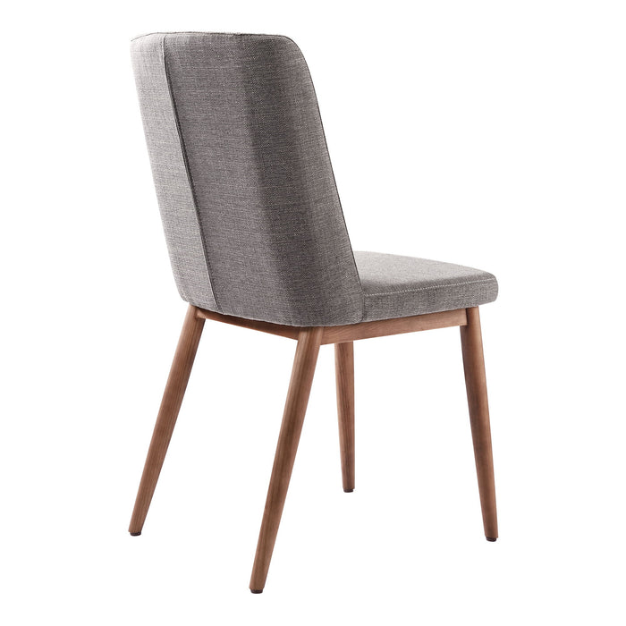 Wade - Mid-Century Dining Chair (Set of 2) - Walnut / Gray