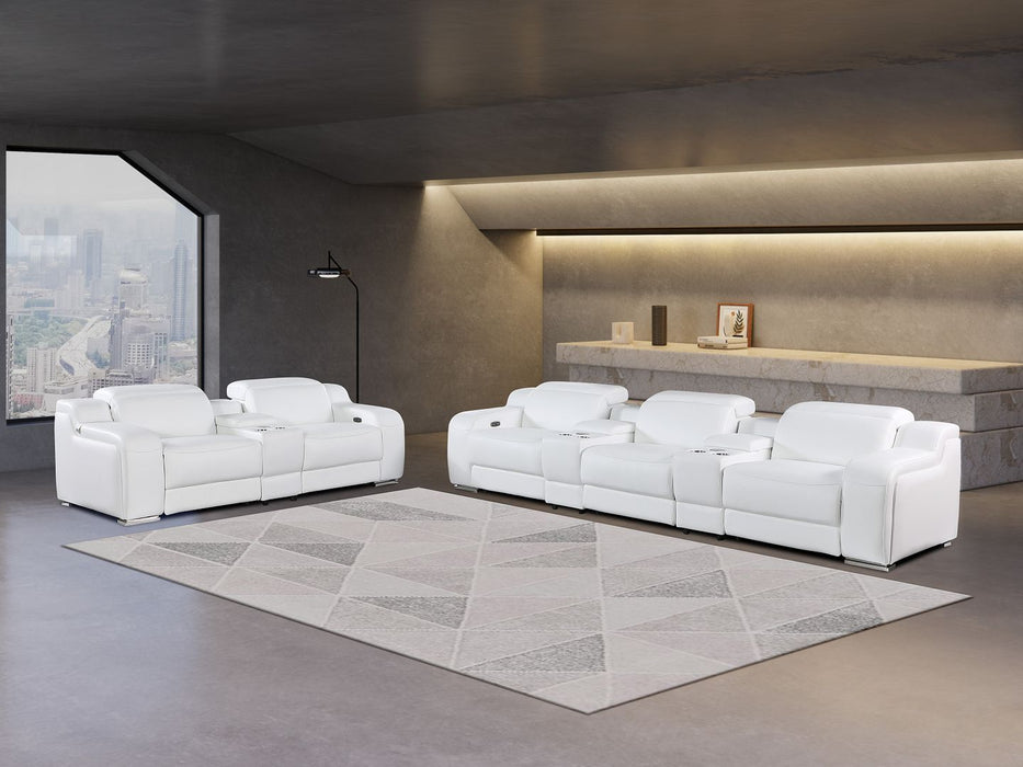 1116 - 8-Piece Modular Power Reclining Sofa, Loveseat & Chair Set In With 5 Power Recliners & Power Headrests