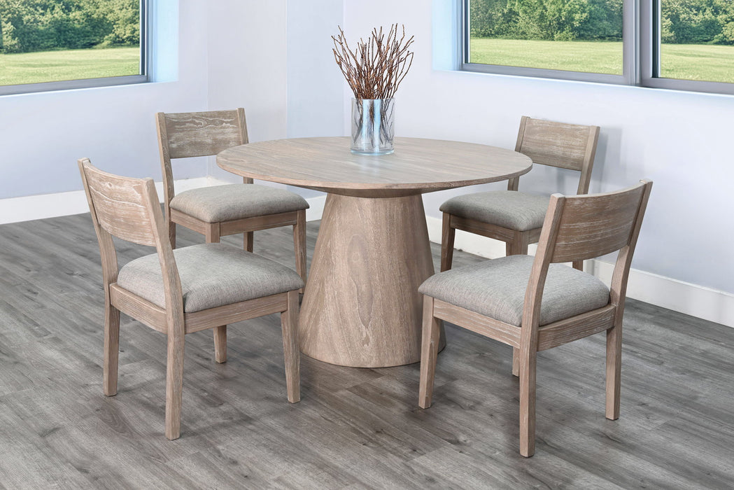 Wheat - Round 5 Piece Dining Set - Wheat