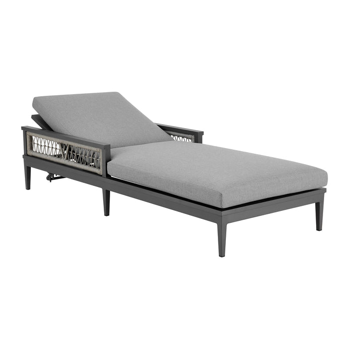 Zella - Outdoor Patio Chaise Lounge Chair - Gray / Earl Gray