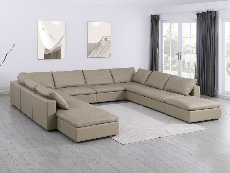 1100 - 10-Piece U-Shaped Sectional With Chaise In Top-Grain Italian Leather