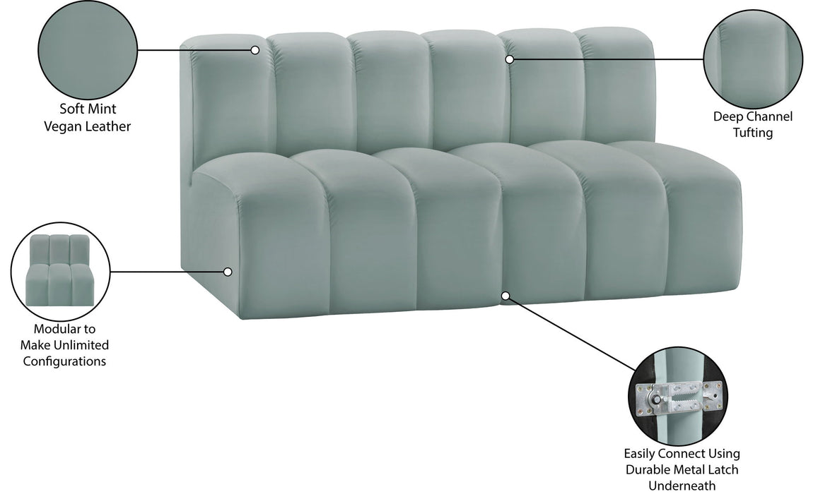 Arc - Faux Leather 2 Seats Modular Sofa