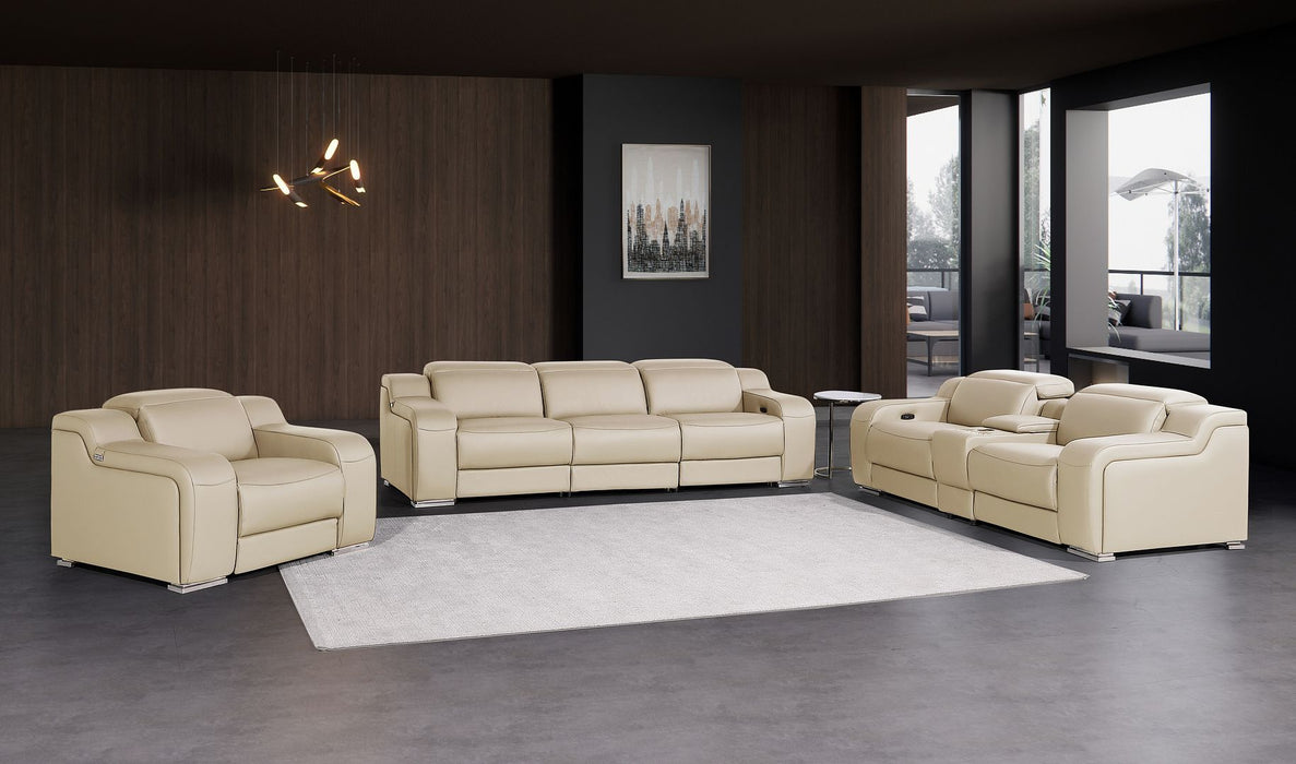 1116 - 7-Piece Modular Power Reclining Sofa, Loveseat & Chair Set In With 5 Power Recliners & Power Headrests