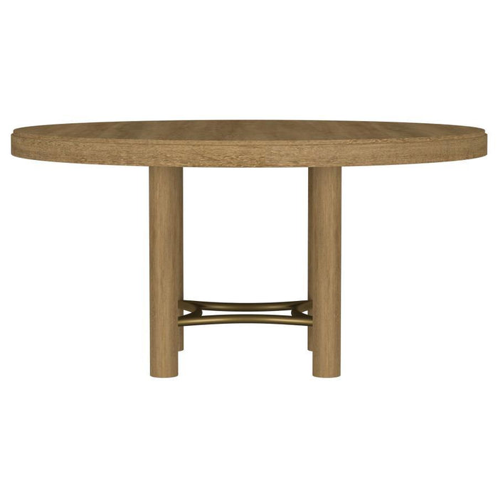 Arini - 60" Round Wood Dining Room Table - Sand Wash