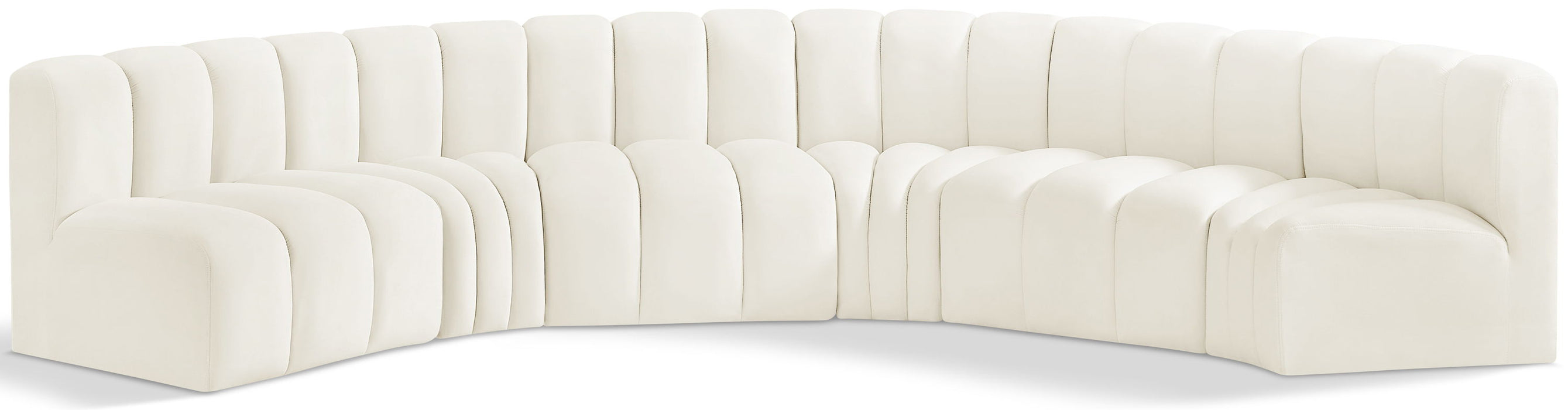 Arc - Velvet 6 Piece U-Shaped Modular Sofa
