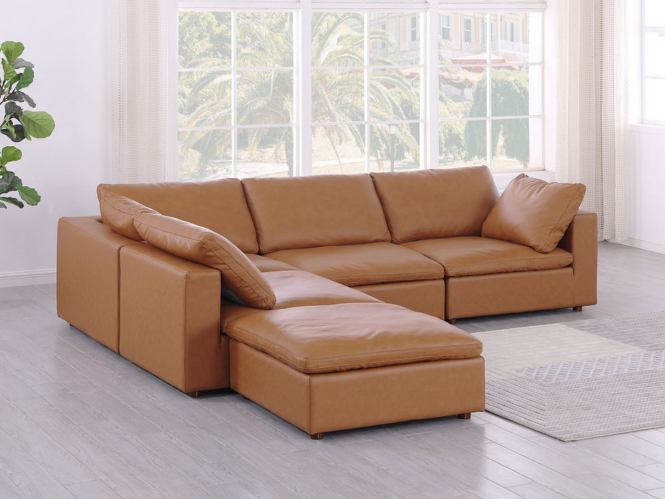 1100 - 5-Piece 4-Seat Sectional (Top-Grain Italian Leather)