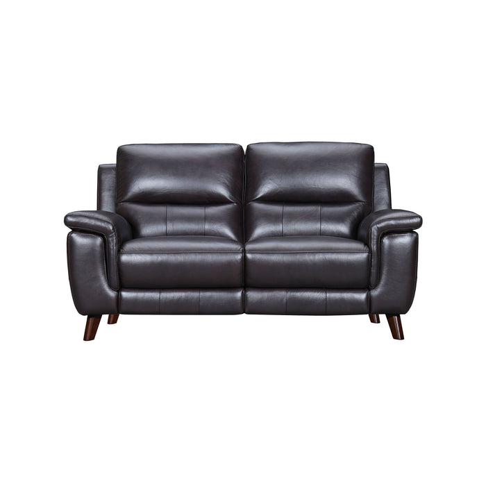 Lizette - Leather Power Recliner Loveseat With USB - Brown