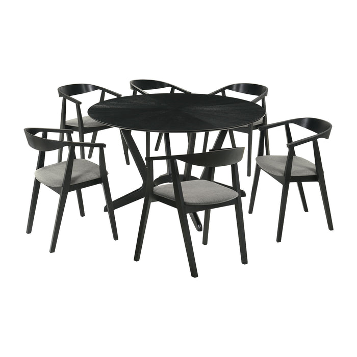 Santana - Round Dining Table Set - Black
