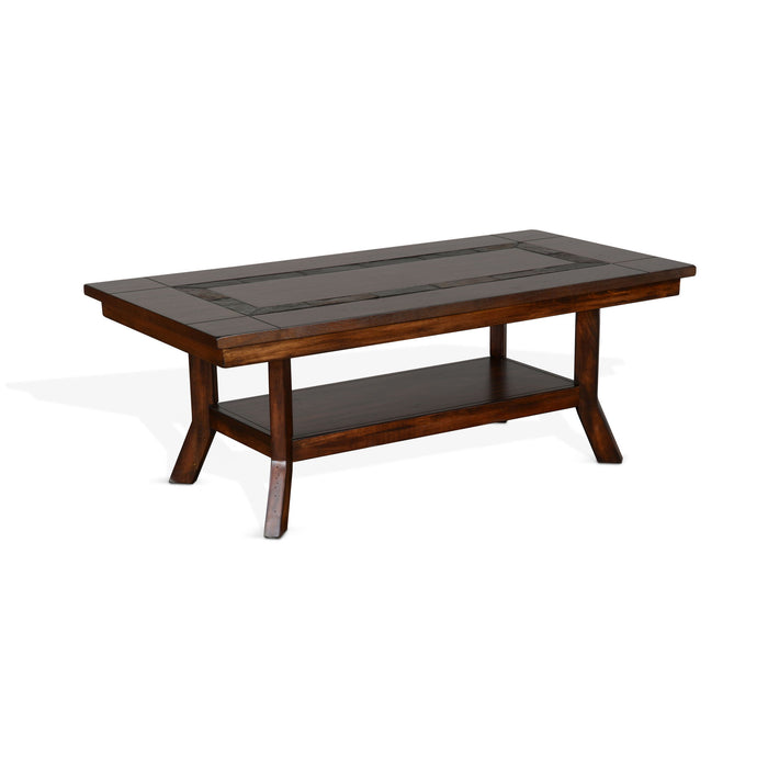 Santa Fe - 48.5" Traditional Wood Coffee Table - Dark Chocolate